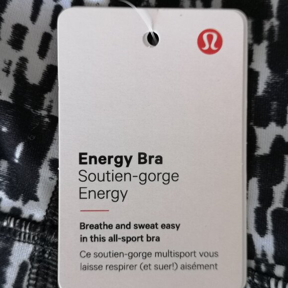 NWT LULULEMON UGIG Black Grey Luxtreme Fabric B/C Cup All Sport Energy Bra 6 - Picture 6 of 7